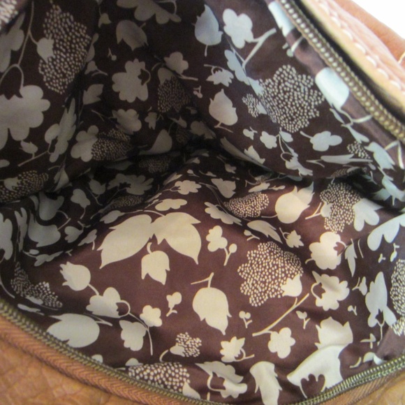 Nine West Vintage American Collection Leather Shoulder Bag Light Brown w/Buckles - Picture 4 of 12